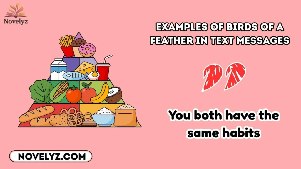 Examples of Birds of a Feather in Text Messages