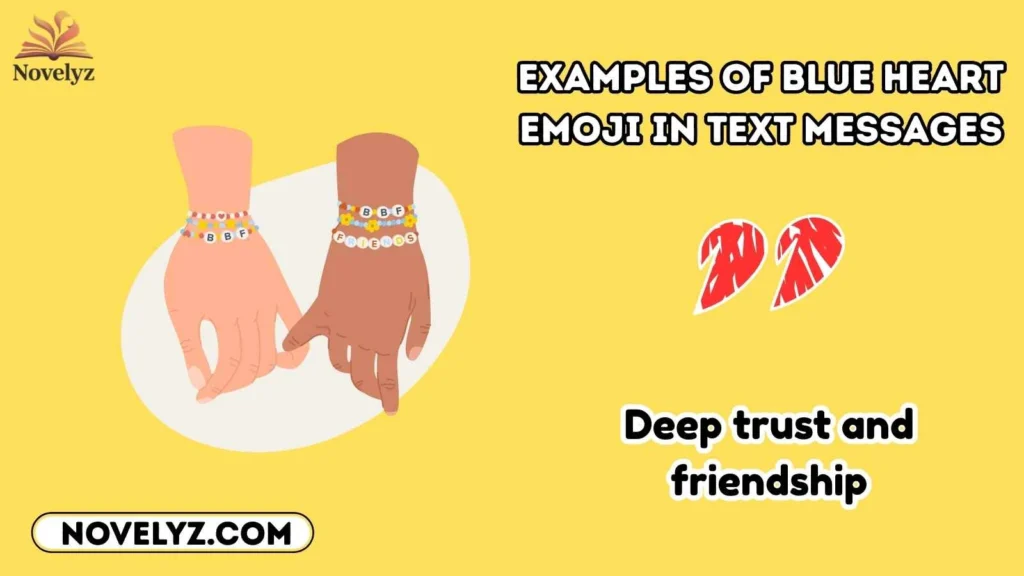 Examples of Blue Heart Emoji in Text Messages