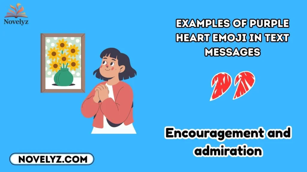 Examples of Purple Heart Emoji in Text Messages