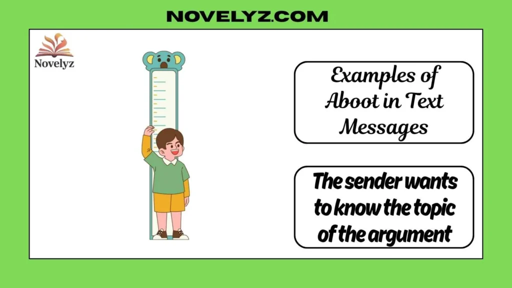 Examples of Aboot in Text Messages