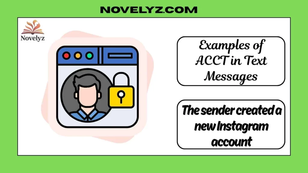 Examples of ACCT in Text Messages