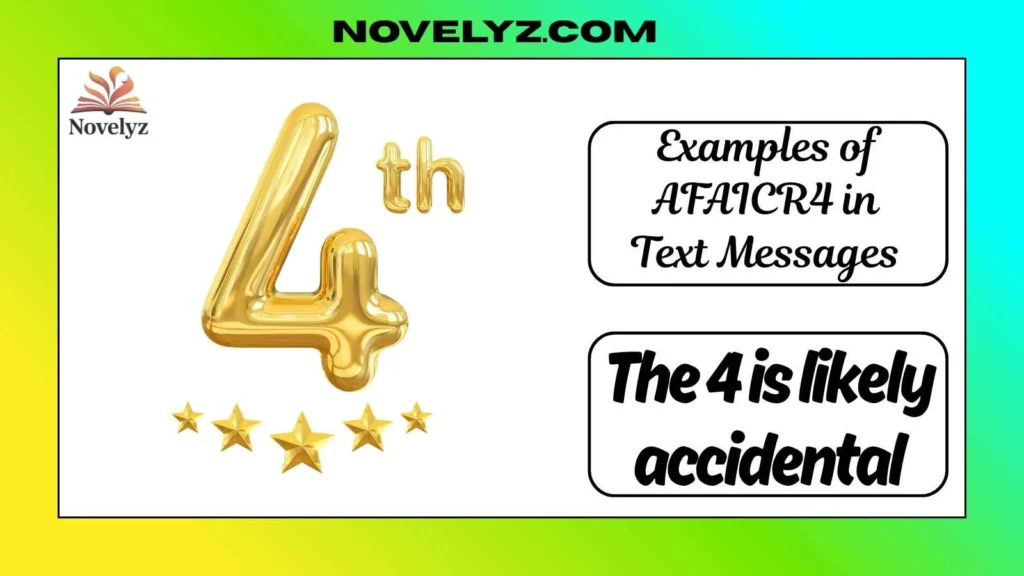 Examples of AFAICR4 in Text Messages