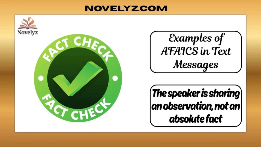 Examples of AFAICS in Text Messages