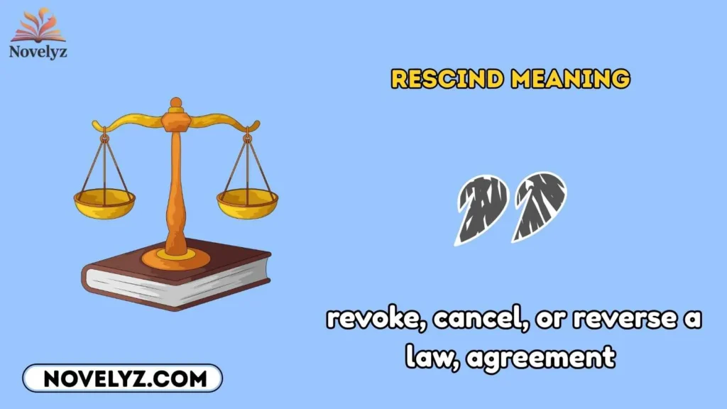 Rescind Meaning