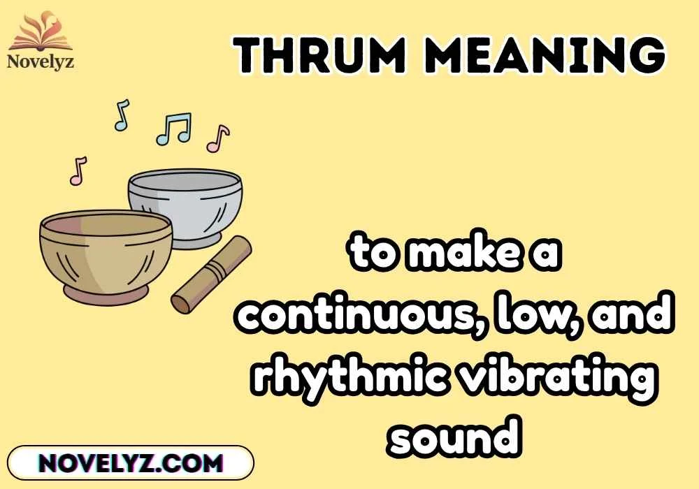 to make a continuous, low, and rhythmic vibrating sound